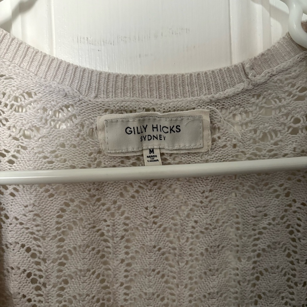 Gilly Hicks Cardigan Sweater with Open Knit Design - Picture 4 of 7